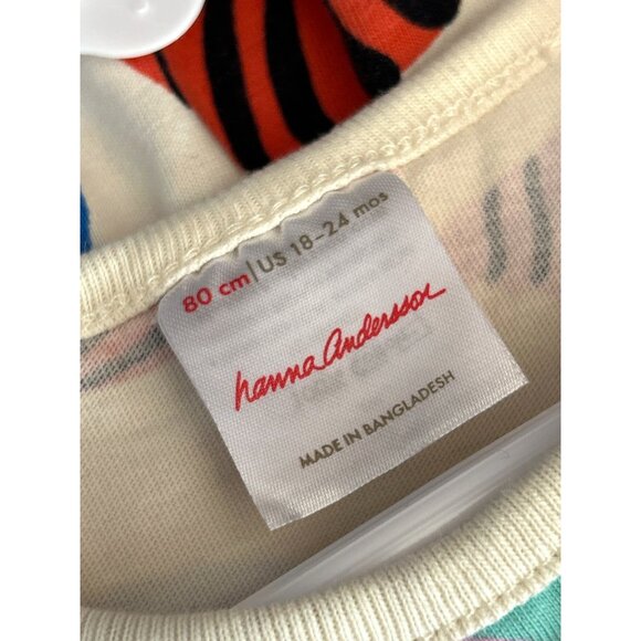 Hanna Andersson Baby Oceancore Print Top 18-24M 80Cm Cotton Beach Summer Shells - Picture 3 of 4